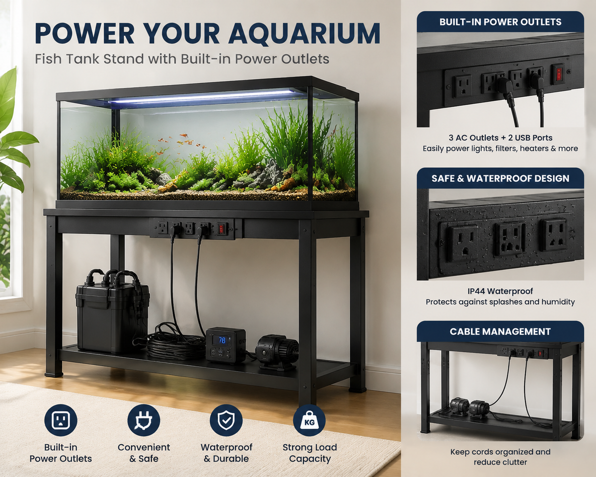 Aquarium Stands with Power Outlets