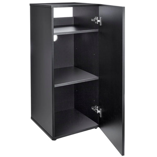 HelloReef 15 Gallon Aquarium Stand – Modern Design, Sturdy Build, Water Resistant Premium Finish, Storage Shelfs Included for Freshwater and Saltwater Tanks (Black)