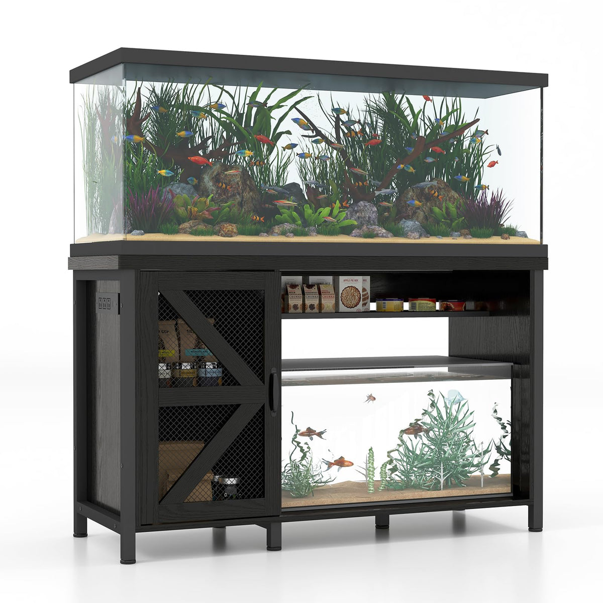 Verano 55-75 Gallon Aquarium Stand, Fish Tank Cabinet, Turtle Tank Stand